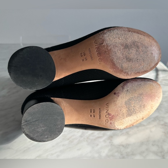Vince Tasha Black Knit Boots - Picture 11 of 13